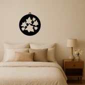 MDF Daire Yaprak Desenli Dekoratif Tablo thumbnail 1