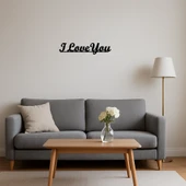 Romantik ve Minimalist I Love You MDF Tablo thumbnail 2