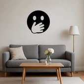 Gözler Açık El Ağız Üzerinde Yüz İfadeli Dekoratif Tablo thumbnail 4