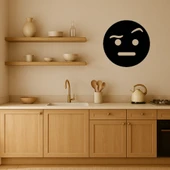 Kaldırılmış Kaşlı Emoji MDF Dekoratif Tablo thumbnail 2