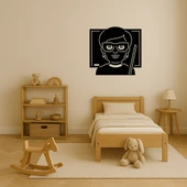 Öğretmen Kadın Emoji Dekoratif Tablo thumbnail 3