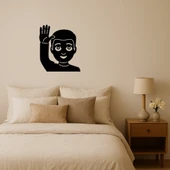 MDF El Kaldıran Erkek Çocuk Emoji Dekoratif Tablo thumbnail 1