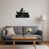 MDF Kürek Çeken Emoji Dekoratif Tablo thumbnail 4