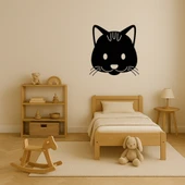 İç Mekan Dekoratif Kedi Yüzü Tablosu thumbnail 3