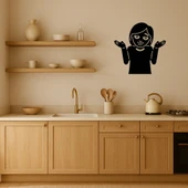 MDF Omuz Silken Kız Çocuk Emoji Dekoratif Tablo thumbnail 2