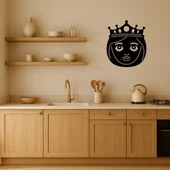 Uzun Saçlı Prenses Taçlı Emoji Dekoratif Tablo thumbnail 2