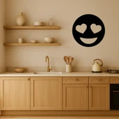 Kalp Gözlü Gülümseyen Emoji Dekoratif Tablo thumbnail 2