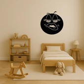 Dudak Isıran Emoji Tasarımlı Dekoratif Tablo thumbnail 3