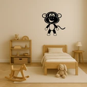 Ahşap Dekoratif Maymun Tablosu thumbnail 3