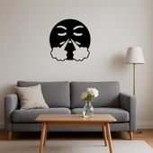 Burnundan Ateş Çıkan Emoji Dekoratif Tablo thumbnail 4