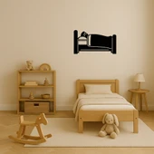 Yatakta Uyuyan Emoji Dekoratif Tablo thumbnail 3