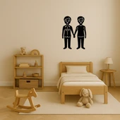 El Ele Tutan Çocuklar İç Mekan Dekoratif Tablo thumbnail 3