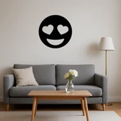 Kalp Gözlü Gülümseyen Emoji Dekoratif Tablo thumbnail 4