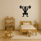 Ağırlık Kaldıran Erkek Emoji Dekoratif Tablo thumbnail 3