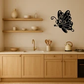 Monokrom Kelebek Duvar Sanatı thumbnail 2