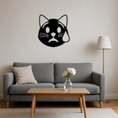 Ağlayan Kedi Yüz İfadeli Dekoratif Tablo thumbnail 4