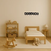 Hoş Geldiniz SMS Desenli Dekoratif MDF Tablo thumbnail 3