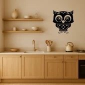 Stilize Baykuş Desenli Ahşap Tablo thumbnail 2