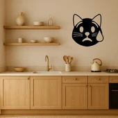 Ağlayan Kedi Yüz İfadeli Dekoratif Tablo thumbnail 2