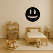 Büyük Gözlü Gülümseyen Emoji Dekoratif Tablo thumbnail 3