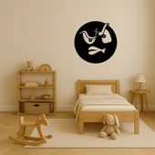 Eğlenceli Emoji Kızgın Yüz MDF Tablo thumbnail 3