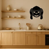 Şirin Maymun Emoji MDF Dekoratif Tablo thumbnail 2