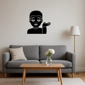 Nasıl Yardımcı Olabilirim Adam MDF Tablo thumbnail 2