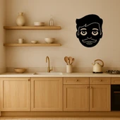 Klasik Bıyıklı Adam Emoji Tablo thumbnail 2