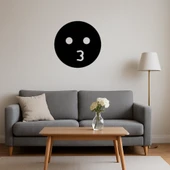 Öpücük Atan Yüz Emojisi MDF Dekor Tablo thumbnail 4
