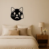 Ağlayan Kedi Yüz İfadeli Dekoratif Tablo thumbnail 1