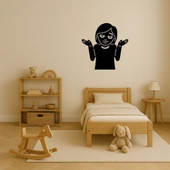 MDF Omuz Silken Kız Çocuk Emoji Dekoratif Tablo thumbnail 3