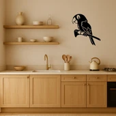 Renkli MDF Papağan Tasarımlı Dekoratif Duvar Tablosu thumbnail 2