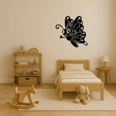 Monokrom Kelebek Duvar Sanatı thumbnail 3