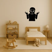 MDF Omuz Silken Erkek Çocuk Emoji Dekoratif Tablo thumbnail 3