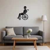 Dekoratif Manuel Tekerlekli Sandalye Tablosu thumbnail 4