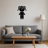 Üzeri Duygusal Kız Portresi Dekoratif Tablo thumbnail 4