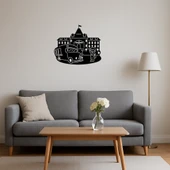 Üzeri Okul ve Otobüs Temalı Dekoratif Tablo thumbnail 4