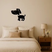 Kırmızı Tasmalı Kahverengi Köpek Tablosu thumbnail 1