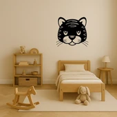 Kaplan Yüzü Detaylı Vahşi Doğa Temalı Duvar Tablosu thumbnail 3