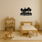 Okula Dönüş Binası Dekoratif Tablo thumbnail 3