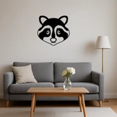 Sevimli Rakun Yüzü Dekoratif Duvar Tablosu thumbnail 4