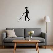 Beyaz Bastonlu Figür Dekoratif Tablo thumbnail 4