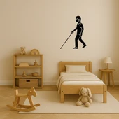 Beyaz Bastonlu Figür Dekoratif Tablo thumbnail 3