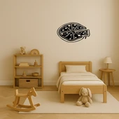 Büyük Pepperoni Pizza Dekoratif MDF Tablo thumbnail 3