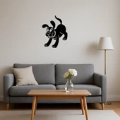 Kırmızı Renkli Köpek Dekoratif Duvar Tablosu thumbnail 4