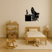 Modern Ofis Adamı ve Bilgisayar Tasarımlı MDF Duvar Tablosu thumbnail 2