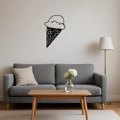 Dondurma Külahı Tasarımlı Renkli MDF Tablo thumbnail 4