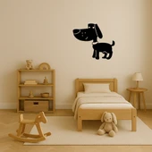 Kırmızı Tasmalı Kahverengi Köpek Tablosu thumbnail 3