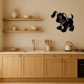 Pembe Tasmalı Kahverengi Yavru Köpek Tablosu thumbnail 2