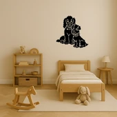 Yavru Köpekli Anne Dekoratif MDF Tablo thumbnail 3